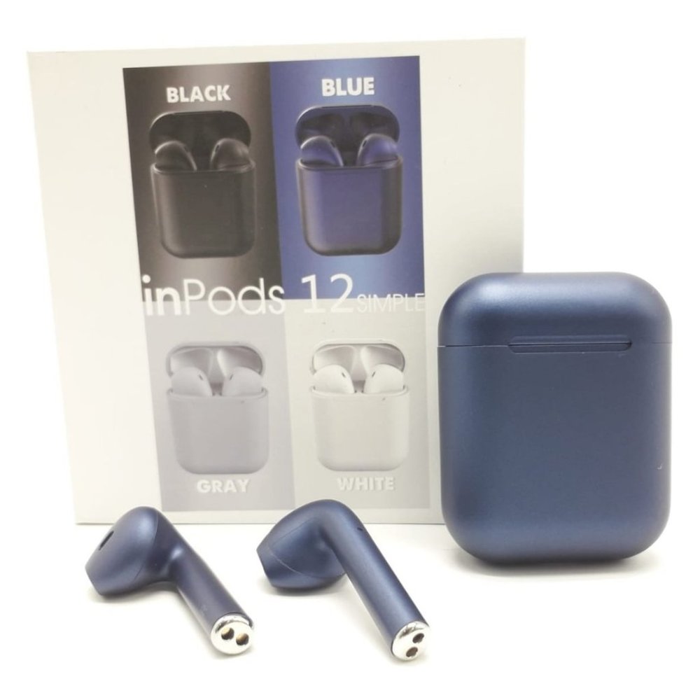 Blue Inpods 12 TWS Bluetooth Wireless Earbuds